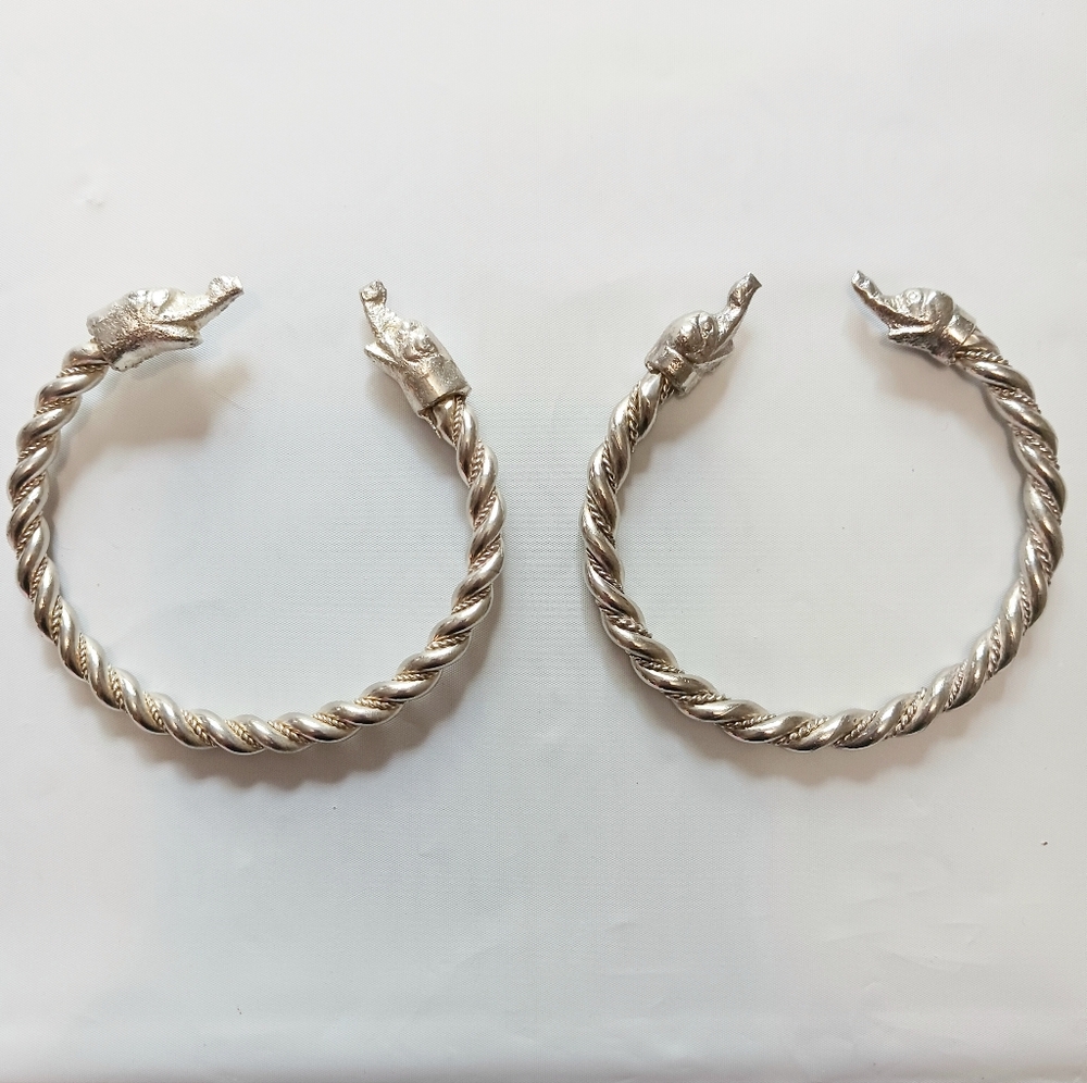 Silver Twisted Cuff Braclets - image 1